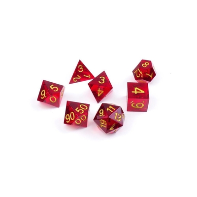 Jogos de mesa de dados de resina natural de romã vermelha Domínio mágico preferido Aventura Dnd dados