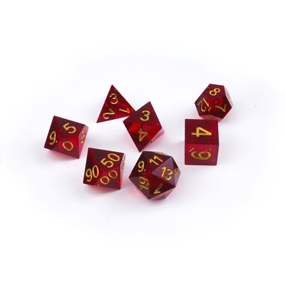 Jogos de mesa de dados de resina natural de romã vermelha Domínio mágico preferido Aventura Dnd dados