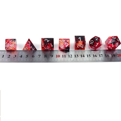 Jogo de mesa multifacetado de resina natural de papel de alumínio vermelho Border Gate