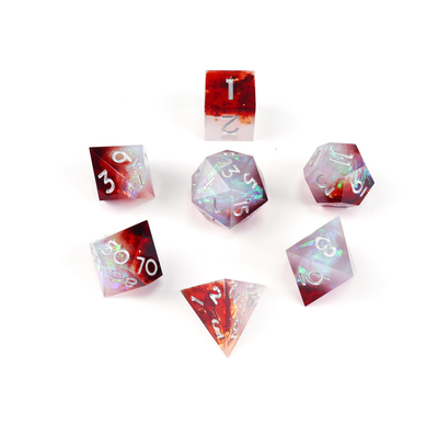 Jogo de dados de mesa de minério de ferro branco mais vermelho