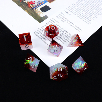 Jogo de dados de mesa de minério de ferro branco mais vermelho