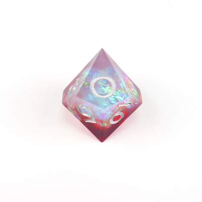 Jogo de dados de mesa de minério de ferro branco mais vermelho