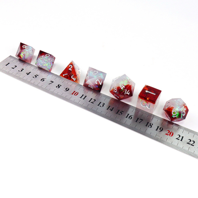Jogo de dados de mesa de minério de ferro branco mais vermelho