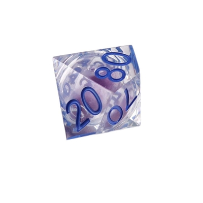 Caráter de resina natural líquido roxo joga um conjunto de dados multi-noodle dnd dados