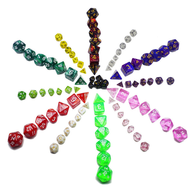 Conjunto de dados de jogos de mesa de mini resina de cor doce