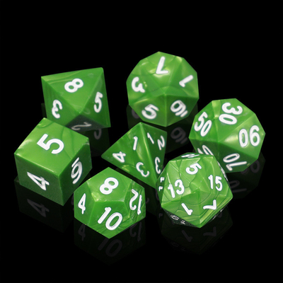 Marmo Verde Resina Natural RPG dados Multi - Noodle Dnd Dice Set