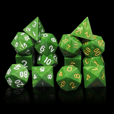 Marmo Verde Resina Natural RPG dados Multi - Noodle Dnd Dice Set