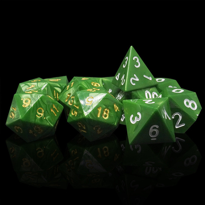Marmo Verde Resina Natural RPG dados Multi - Noodle Dnd Dice Set