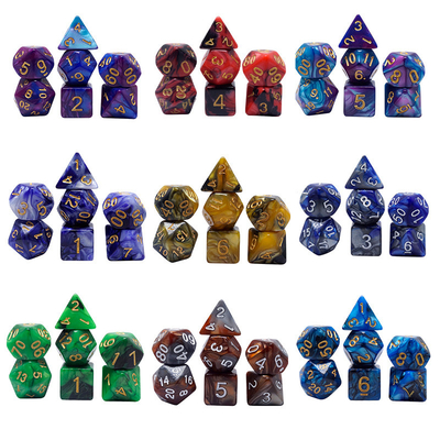 Blue Marble Resina Natural RPG Jogo de Dado Personagem Feito à Mão