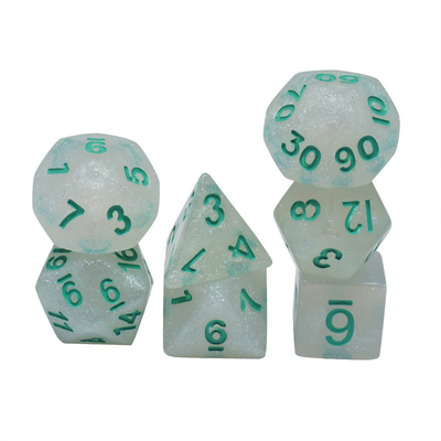Resina de cristal lisa RPG dados artesanais Resina poliédrica dados