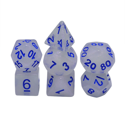 Resina de cristal lisa RPG dados artesanais Resina poliédrica dados