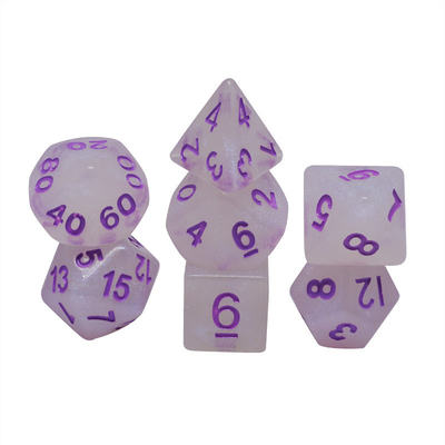 Resina de cristal lisa RPG dados artesanais Resina poliédrica dados
