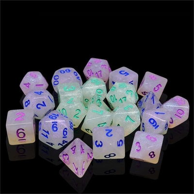 Resina de cristal lisa RPG dados artesanais Resina poliédrica dados