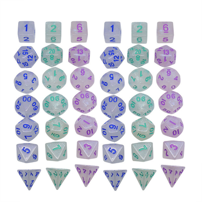 Resina de cristal lisa RPG dados artesanais Resina poliédrica dados