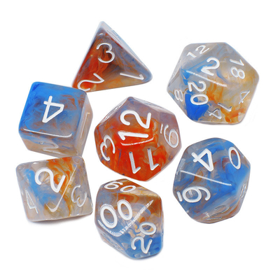 Dois fios de fumaça adicionados juntos Resina RPG dados jogo de mesa de dados