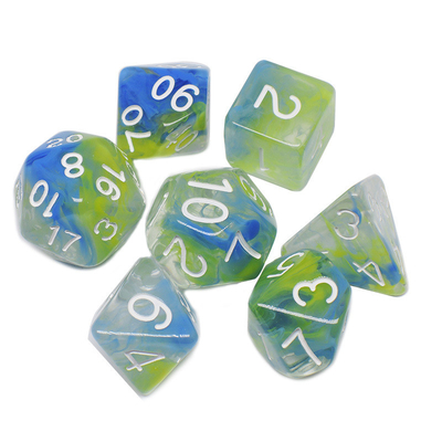 Dois fios de fumaça adicionados juntos Resina RPG dados jogo de mesa de dados