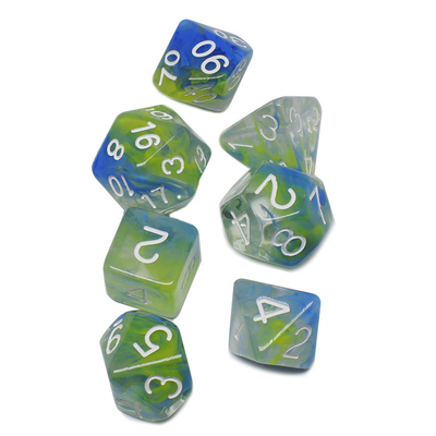 Dois fios de fumaça adicionados juntos Resina RPG dados jogo de mesa de dados