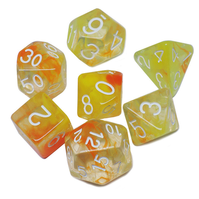 Dois fios de fumaça adicionados juntos Resina RPG dados jogo de mesa de dados