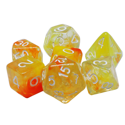 Dois fios de fumaça adicionados juntos Resina RPG dados jogo de mesa de dados