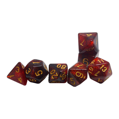 Vermelho, roxo e preto três cores resina dados suite dragão e masmorra dnd dados
