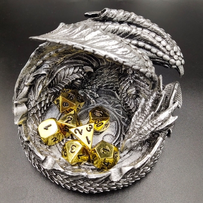 Champanhe Color de Ouro Metal Poligráfico De Dados De Jogos De Escritório De dados
