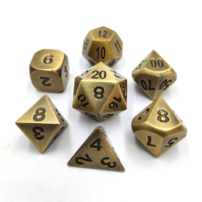 Champanhe Color de Ouro Metal Poligráfico De Dados De Jogos De Escritório De dados