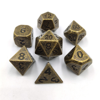 Champanhe Color de Ouro Metal Poligráfico De Dados De Jogos De Escritório De dados
