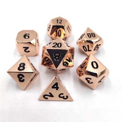 Champanhe Color de Ouro Metal Poligráfico De Dados De Jogos De Escritório De dados