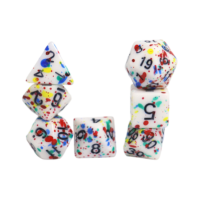 Graffiti Resina de cor fantasma jogo de tabuleiro de dados conjunto dnd dados