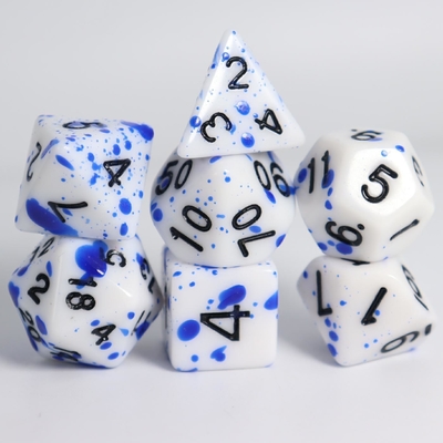 Graffiti Resina de cor fantasma jogo de tabuleiro de dados conjunto dnd dados