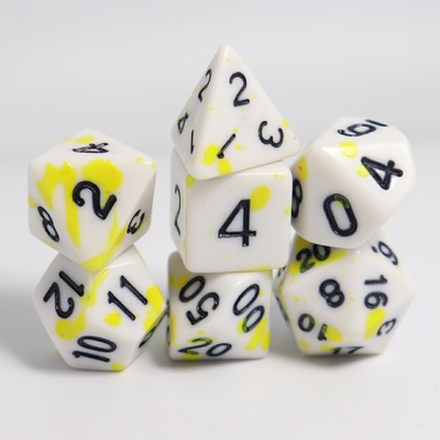 Graffiti Resina de cor fantasma jogo de tabuleiro de dados conjunto dnd dados