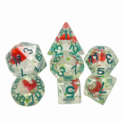 Resina de cogumelo venenoso jogo de tabuleiro de dados conjunto dnd dados