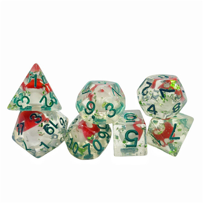 Resina de cogumelo venenoso jogo de tabuleiro de dados conjunto dnd dados