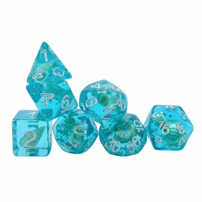 Concha resina jogo de tabuleiro de dados conjunto dnd dados