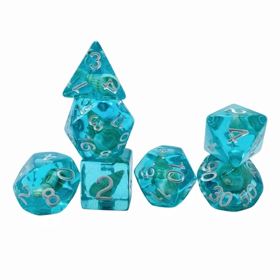 Concha resina jogo de tabuleiro de dados conjunto dnd dados