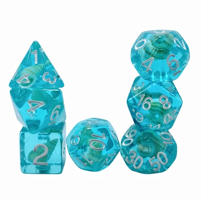 Concha resina jogo de tabuleiro de dados conjunto dnd dados