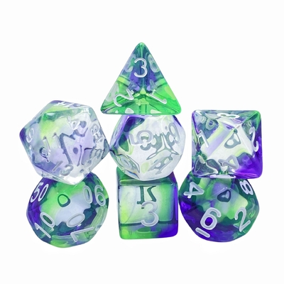 Colour cristal resina jogo de mesa de dados conjunto dnd dados