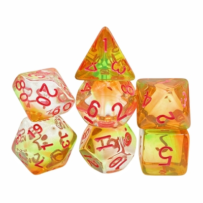 Colour cristal resina jogo de mesa de dados conjunto dnd dados
