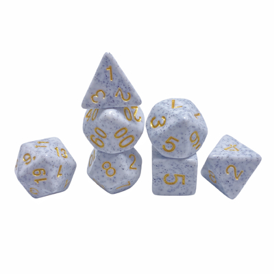 Fonte dourada manchas de ouro minério de minério de resina personagem jogando jogo de tabuleiro jogo de dados conjunto dnd dados