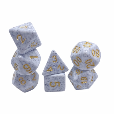 Fonte dourada manchas de ouro minério de minério de resina personagem jogando jogo de tabuleiro jogo de dados conjunto dnd dados