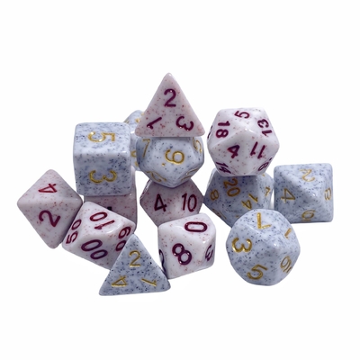 Fonte dourada manchas de ouro minério de minério de resina personagem jogando jogo de tabuleiro jogo de dados conjunto dnd dados