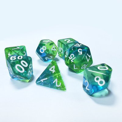 Minte verde cristal resina natural multifacetado jogo de tabuleiro jogo de dados Dragon and Dungeon