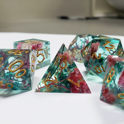 Flores secas Resina de tabuleiro de dados Dragon and Dungeon