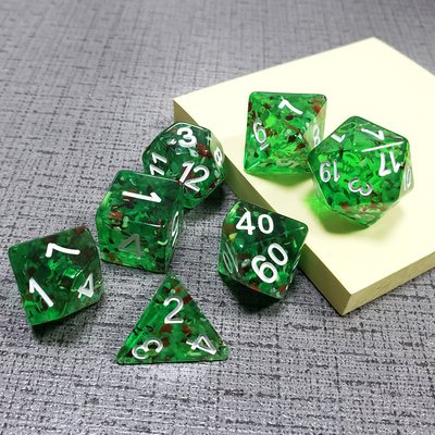 Sprite cristal verde Resina de bordo dados Set dnd dados