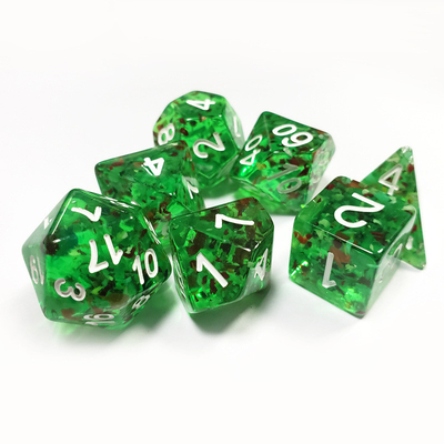 Sprite cristal verde Resina de bordo dados Set dnd dados