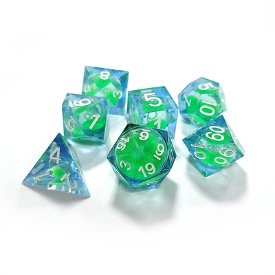 Areia líquida verde resina multi-noodle jogo de dados de tablet conjunto de dados