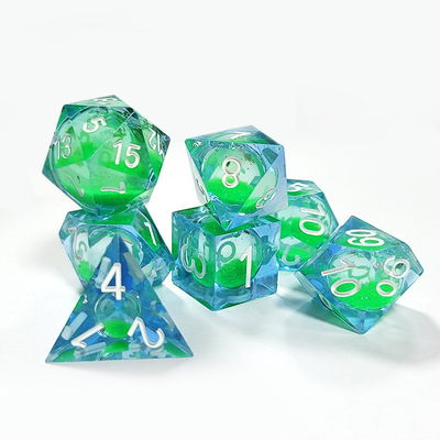 Areia líquida verde resina multi-noodle jogo de dados de tablet conjunto de dados