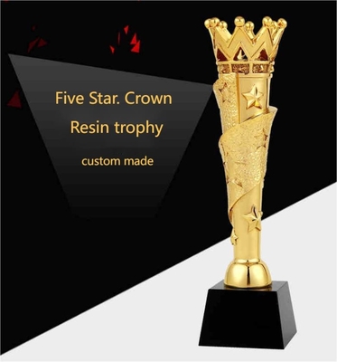 Medalha estilo troféus de resina personalizados de ouro ou prata