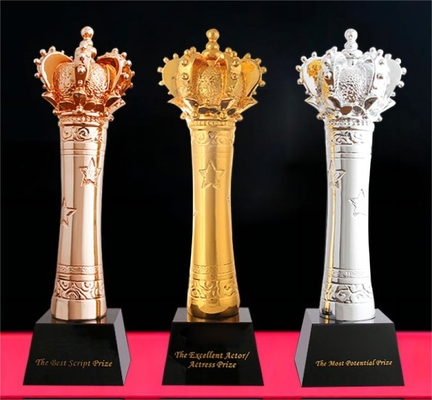 Medalha estilo troféus de resina personalizados de ouro ou prata