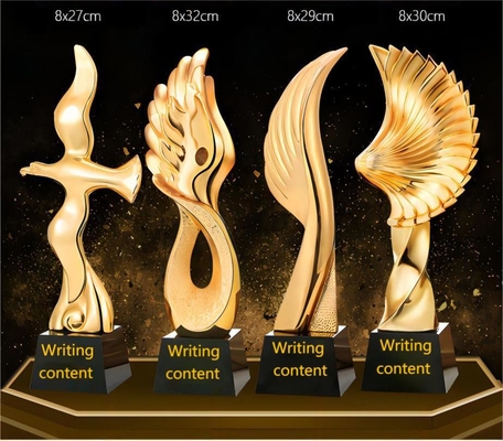 Medalha estilo troféus de resina personalizados de ouro ou prata